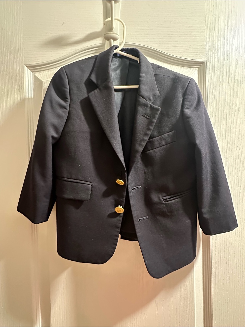 Lord & Taylor Boys Navy Blazer with Gold Buttons